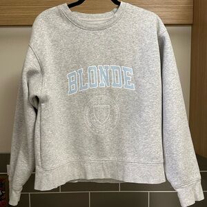 Brunette The Label “BLONDE” Crewneck Sweatshirt